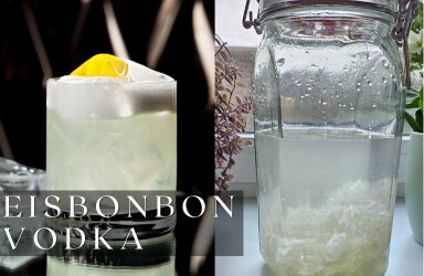 Vodka Ice Bonbon im Holzfass – Erfrischendes Rezept mit Bonbon-Note - Vodka Ice Bonbon im Holzfass – Erfrischendes Rezept mit Sprite &amp; Blue Curaçao