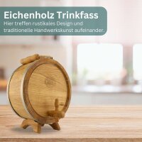 Eichenflasche 4 L - Holzflasche Trinkflasche Feldflasche