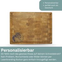Schneidebrett/Küchenbrett aus Hirnholz, Eiche,  40 x 30 cm