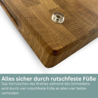 Schneidebrett/Küchenbrett aus Hirnholz, Eiche,  50 x 35 cm