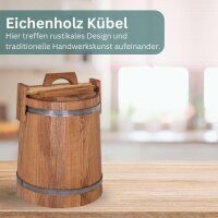 Eichenkübel 3L mit Deckel Holzkübel Gurkenfass...