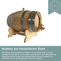 Premium Holzfass aus französischer Eiche 5L