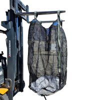 5 x Big Bag Netz 100x100x160 luftdurchlässig transparent mit Sternenboden