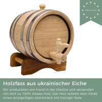 Holzfass Eiche 15L liegend ausgebrannt getoastet Whisky Likör Schnaps Weinfass