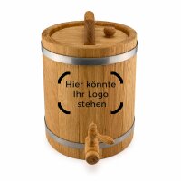 Eichenfass 3L stehend außen geölt - Weinfass Whiskyfass Holzfass
