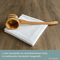 Sauna Aufgusskelle Schöpfkelle Saunakelle 1L Eiche...