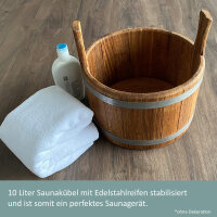 Sauna Aufgusskübel Eiche 10L - Saunakübel...