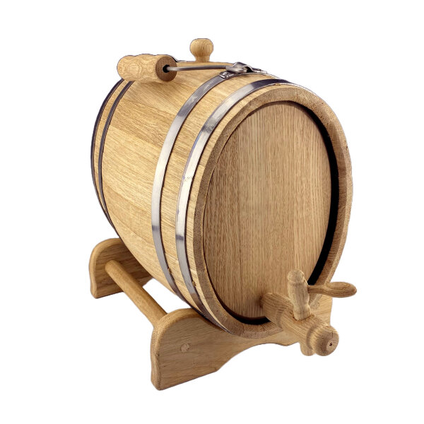 Holzfass 7 L Eiche oval ausgebrannt getoastet Wein Barrique Whisky Eichenfass