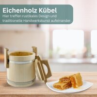 Holzkübel mit Deckel Linde 5L - Holzfass Dekofass...