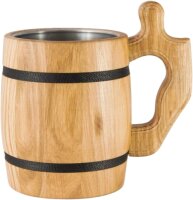 Holz Bierkrug Eiche und Süßkirsche mit...