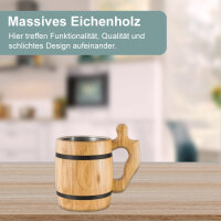 Holz Bierkrug Eiche und Süßkirsche mit...