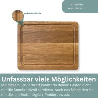 2 in 1 Servier- und Schneidebrett 24,5 x 20 x 2