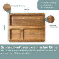 2 in 1 Servier- und Schneidebrett 29,5 x 19,5 x 2