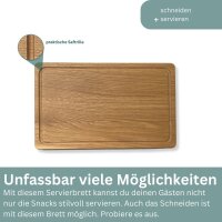 2 in 1 Servier- und Schneidebrett 34,5 x 24,5 x 2