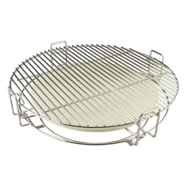 Grilleinsatz aus Edelstahl und Keramik für 21" Grill