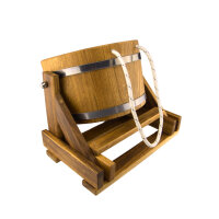 Sauna Schwalldusche Eiche 23 L Schwalleimer mit...