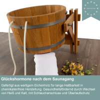 Sauna Schwalldusche Eiche 23 L Schwalleimer mit...