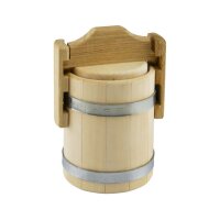 Holzkübel mit Deckel Linde 0,5L - Holzfass Dekofass...